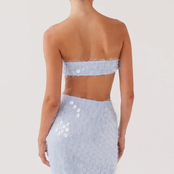 Peppermayo Light Blue Sequin Skirt Set - Picture 3 of 9